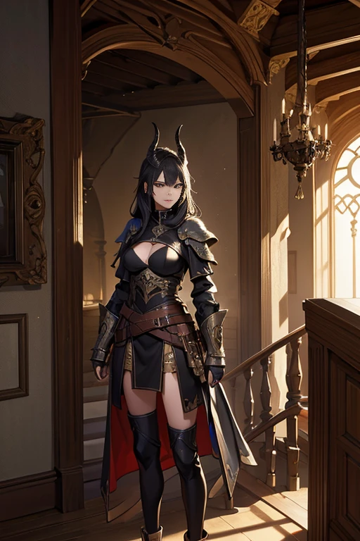 Highest quality, Official Art, masterpiece, Fabric Shading, High resolution, Very detailed, colorful, Best details, Fantasy, Money & Black Battle Armor, wearing Money battle helmet, 1 human female, Age 25, Three Boy Thieves, Multiple horny bandits, Fear and anxiety expression, Standing on the stairs, Inside the cave, Dark brightness, Choppy Hair, Large Breasts, skinny, Surrounded by a horde of bandits:1.9、Thief in Heat, I feel like I&#39;m being attacked, Mysterious atmosphere、Camel Toe:1.3, Recall, Ground Level Shot:1.9, Combat Stance,