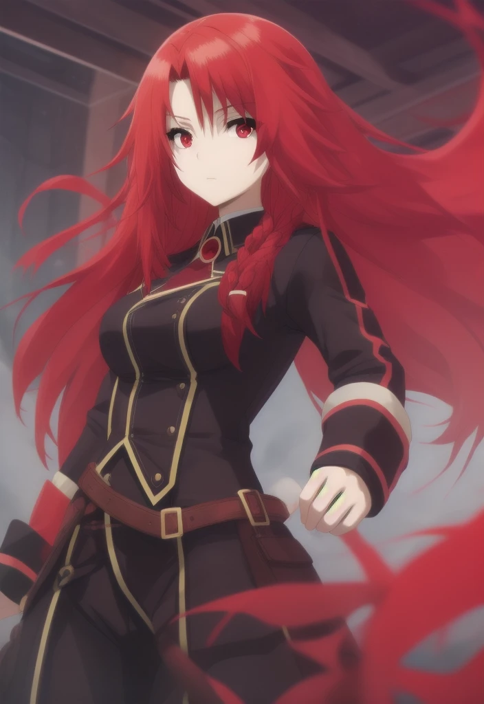 red hair,red eyes