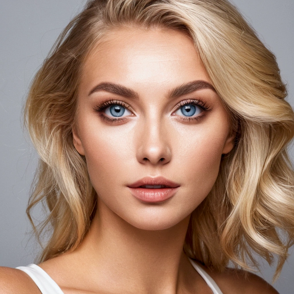 Femme suédoise blonde, qui pose en ville ou on voit tout son corp, fille sexy aux yeux bleus, sportive, ultra réaliste, Méticuleusement détaillé, promène en ville, habit décontracté, cheveux blonds et grands yeux, selfie d'une jeune femme, fond de grande hauteur, suite blanche, avec du maquillage, Maquillage naturel, Regarder directement la caméra , Visage avec Artgram, Maquillage subtil, Superbe photo de tout le corps debout Dans la pièce,