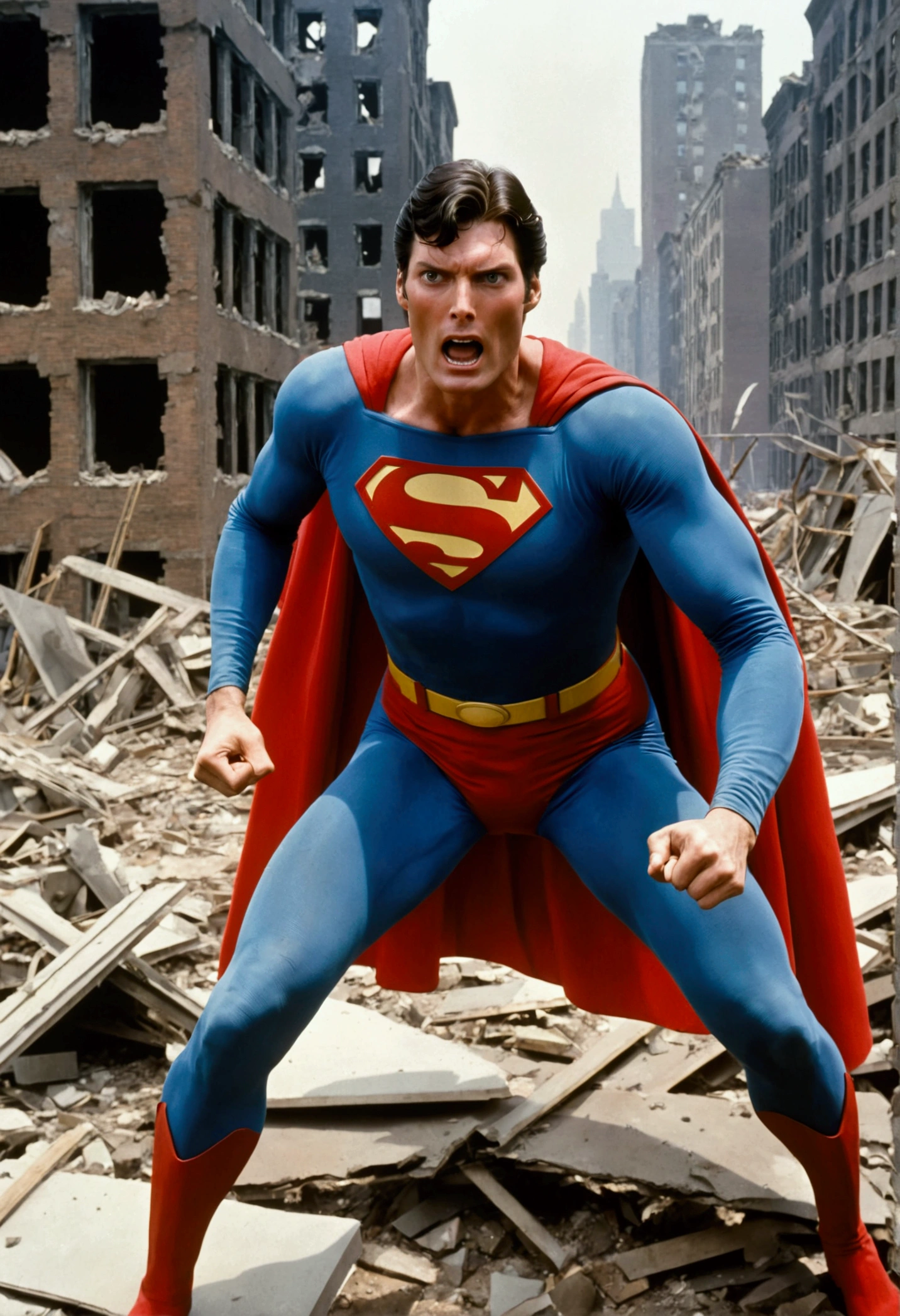 Christopher Reeve superman, In a Ruined Metropolis, Angry Shouting