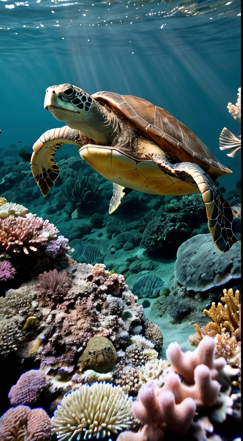 High resolution turtle underwater