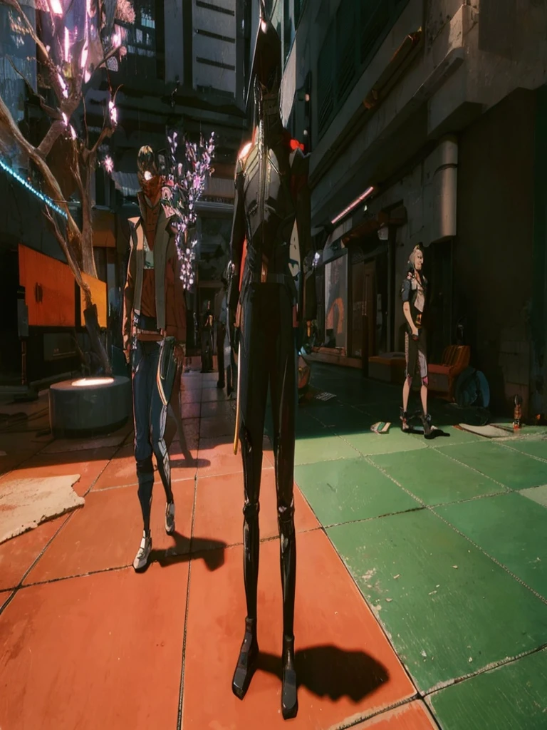 Male, fully cybernetic, enforcer cyborg, mercenary, wearing tactical coat with popped collar, complete cybernetic body and fully cybernetic head, head covered by full-face visor, fully cybernetic form, robotic body, fully in frame, standing at attention, hands at sides, lone figure, sole person, Cyberpunk Edgerunners style, use image for inspiration