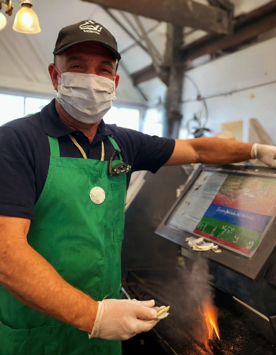 He works with passion and a smile 