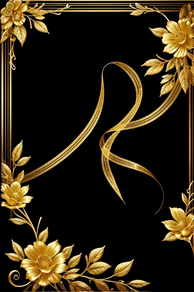 Make me a black background with something gold and make the background striking and related to perfumes for a canvas type 