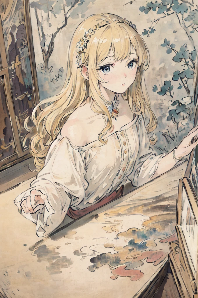 masterpiece, best quality, an extremely delicate and beautiful girl,an extremely delicate and beautiful, world masterpiece theater, ultra-detailed, highly detailed, best quality, blonde hair, highres, extremely detailed,1girl, best quality, illustration, looking at viewer, impasto, canvas, oil painting, realistic, realist ,real,