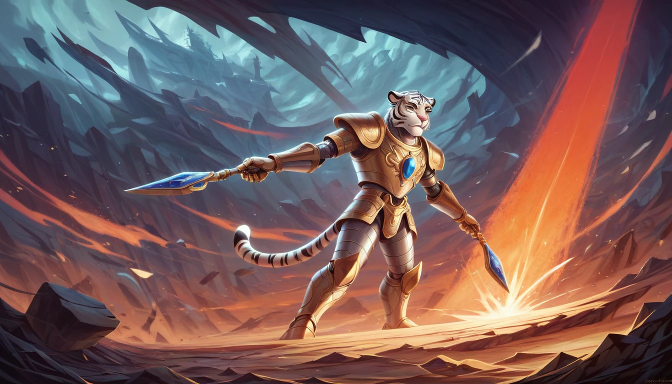 Ultra-realism, ((masterpiece)), ((Highest quality)), (Very detailed), ((Very detailed)), 4K, (8K), so beautiful, Absurd Hi-Res, Create textured mechanical tiger artwork. This tiger has a metallic sheen and a realistic texture.、Consists of detailed mechanical elements。. Colors are metallic gray and silver, There are traces of rust, The exterior is old but has a sense of advanced technology. The background is simple、It focuses on the intricacy and craftsmanship of the tiger&#39;s design.。, Design a battle-ready cybernetic tiger equipped with powerful weapons, Located on an outdoor battlefield. The tiger must have a missile launcher on its back., Equipped with laser guns on the front legs, There is a shield on his shoulder. It advances while slashing at enemies with its sharp claws.、unleash a powerful attack. In the background、Need to depict a war-torn battlefield with destroyed buildings, Fighting Posing, Dynamic Angle,