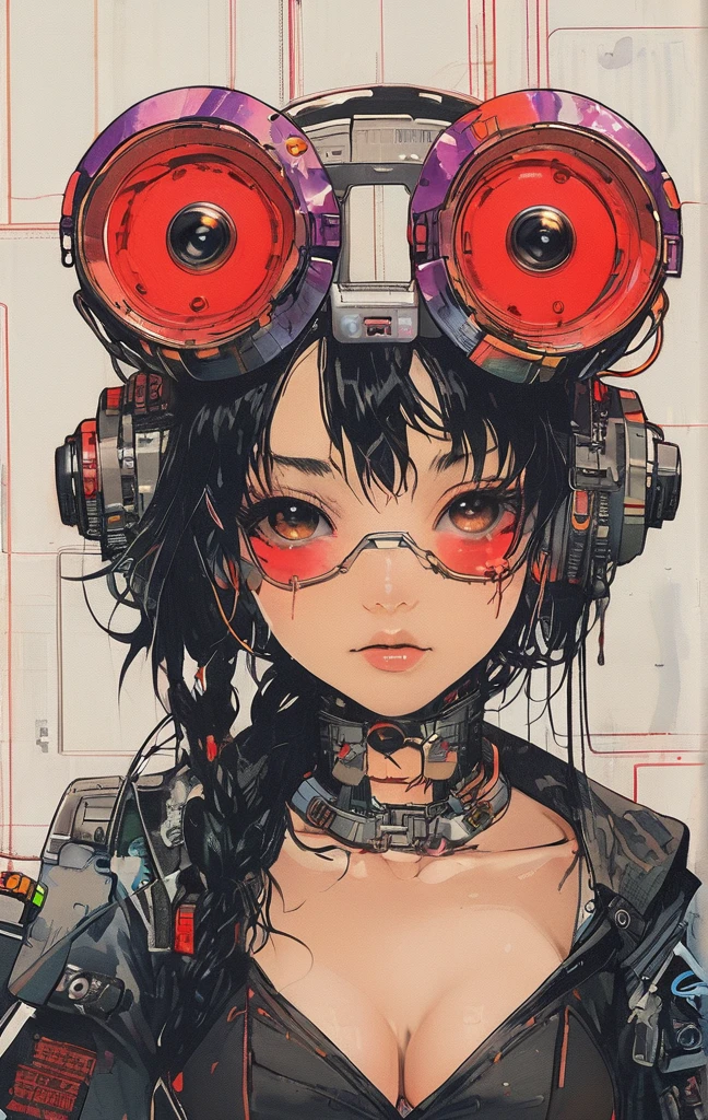 Girl with futuristic goggles and red eyes, digital cyberpunk anime art, digital cyberpunk - anime art, anime cyber punk art, cyberpunk anime art, Cyborg - Silver Haired Girl, Dark cyberpunk illustration, cyberpunk anime girl, female cyberpunk anime girl, Cyberpunk themed art, cyberpunk anime girl mech, cyberpunk art style, cyber punk cyborg. Rose, advanced digital cyber punk art、hacking techniques, sf, cyber punk, Data Stream, (masterpiece, Highest quality, Realistic, Very detailed:1.2), (Purple glow:1.1), Pixelated, twist, Half Shot, (One girl), (Sparkling Eyes:0.8), Simple Background, Shadow, lipstick,The goggles have information written on them.。
It contains the memories of a digitized world.
