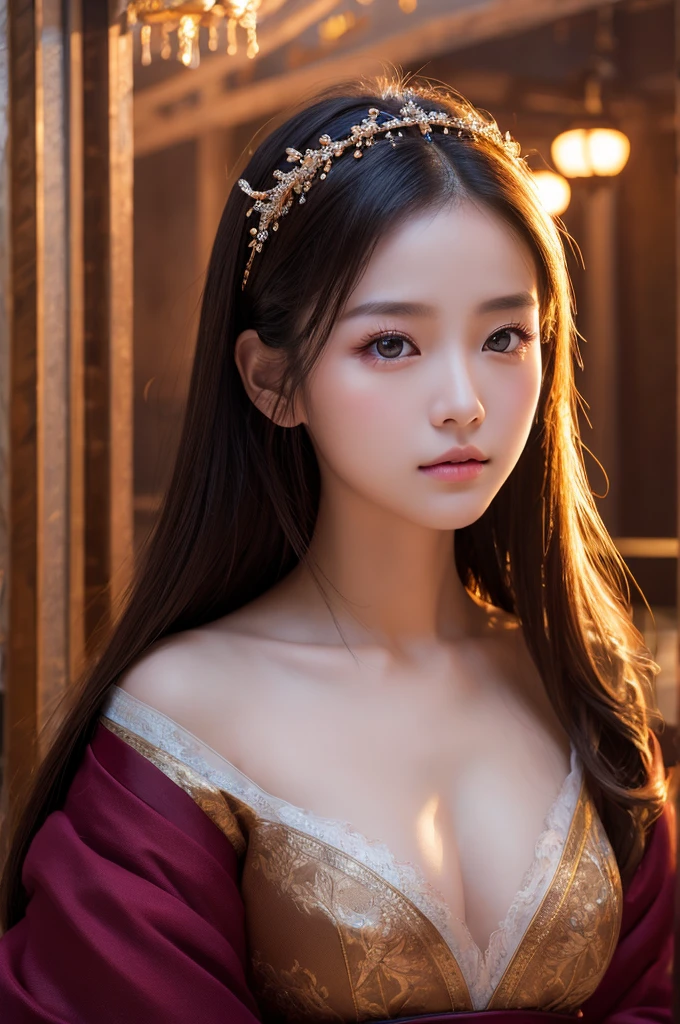 masterpiece、1 beautiful girl、Beautiful Eyes、Highest quality, Ultra-high resolution, (reality: 1.4), Cinema Lighting、Japanese、Asian Beauty、so beautiful、Beautiful Skin、Fires Medroa,Wizard,woman,Japanese