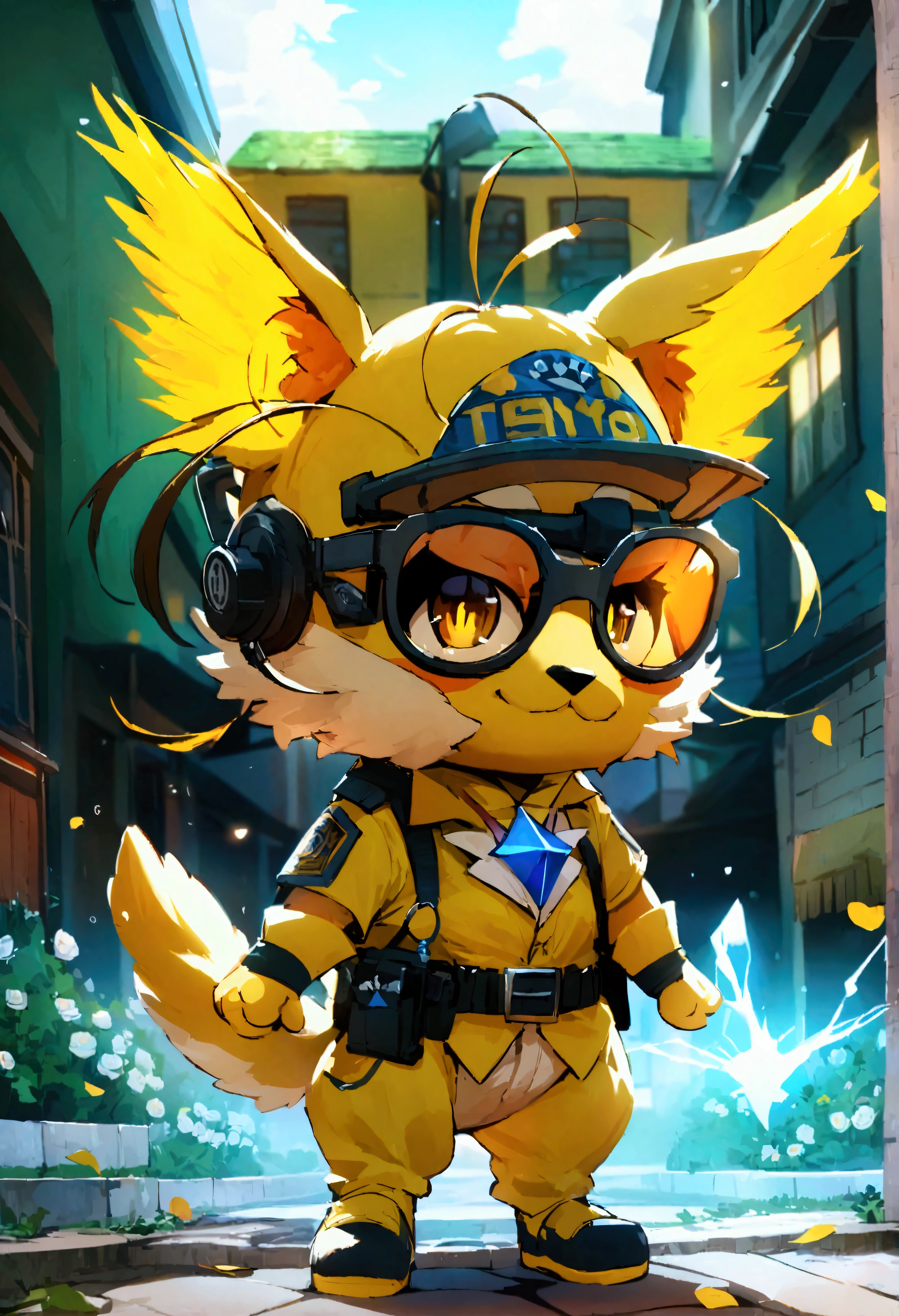 Police Department mascot、Beloved Character、The whole body is yellow、earが大きく、Belt on the waist、大きいearやアンテナ、With wide-open eyes、They are said to have the following roles:[3]。
ear：An antenna to listen to the voices of Tokyo residents：A tool to quickly catch up with the trends of society as a whole：To see every corner of society