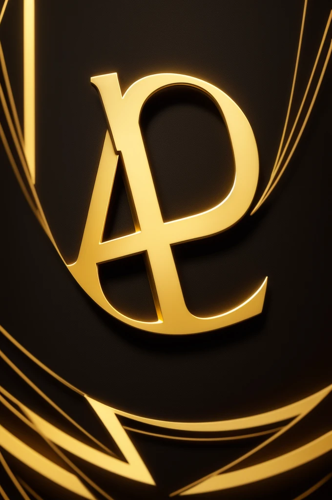 Make a logo with the letter B, make the logo in golden color on a black background