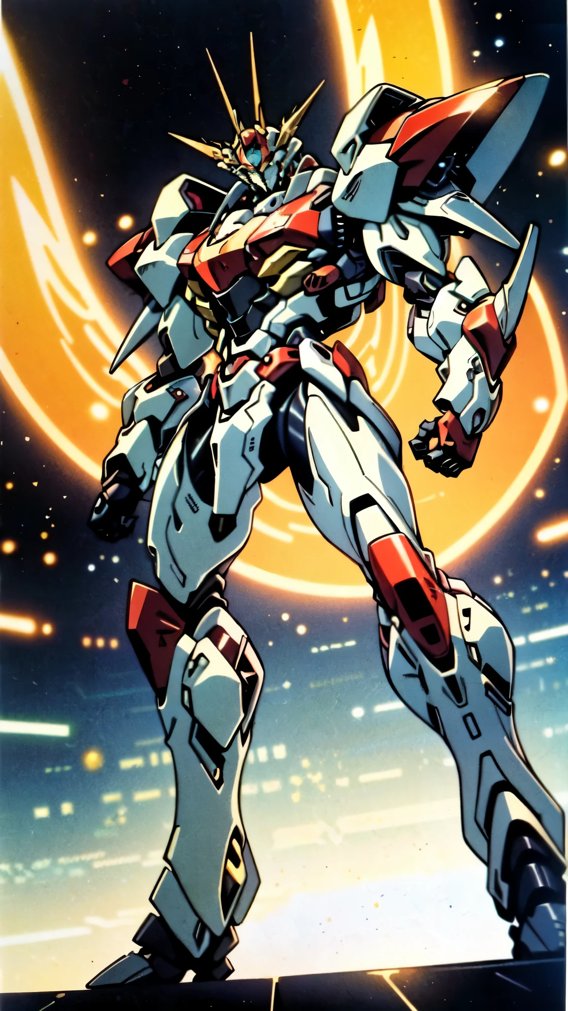 (masterpiece:1.5, best quality:1.5, extremely delicate:1.5, foreshortening:1.5, dynamic angle:1.5), a man wearing a full-face helmet, a fantasy-style biotech armored combat suit, green eyes, (a composite layered chest armor), fully enclosed shoulder guards, matching arm and leg guards, the belt is adorned with neon circuitry, (the color scheme is primarily white with red green accents), the design balances heavy with agility, a high-tech bio-mecha armor, (Armor Concept Inspired by neon Cyberpunk, stand on the top of a skyscraper in a futuristic sci-fi city), this character embodies a finely crafted fantasy-surreal style armored hero in anime style, exquisite and mature manga art style, (element, plasma, energy, the armor glows), ((male:1.5)), metallic, high definition, highres, ultra-detailed, ultra-fine painting, professional, perfect body proportions, golden ratio, anatomically correct, symmetrical face, extremely detailed eyes and face, high quality eyes, creativity, RAW photo, UHD, 32k, Natural light, cinematic lighting, masterpiece-anatomy-perfect