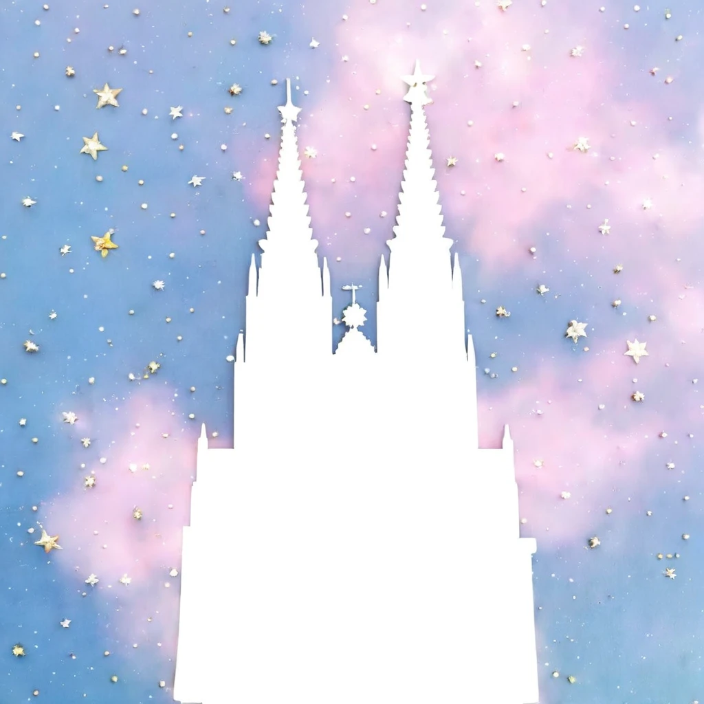 Masterpiece, best quality, very detailed, Cologne Dome made out of flowers, Cologne cathedral, starry sky