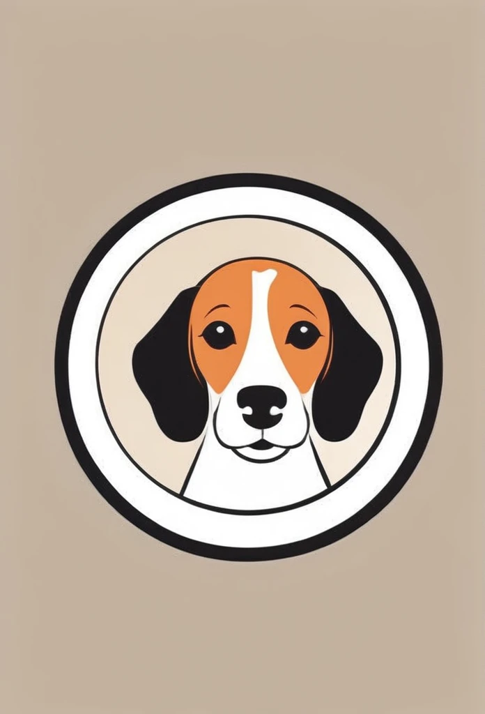 The entire design is contained within the circle-shaped logo. White background Fashionable logo of a circle-shaped dog cafe Cute, the beagle is sticking out his tongue and laughing,

There is a coffee cup on the beagle's head.

This coffee cup is
a playful and cute logo

Beagles and Coffee Cups

A stylish logo for a dog cafe

Inside the circle logo, a cute beagle smiling with its tongue sticking out

a stylish coffee cup

Happy Logo
Cute Logo

chic and modern design

The logo uses only orange, white and black cafe menu coffee is in a paper cup with steam coming out of it