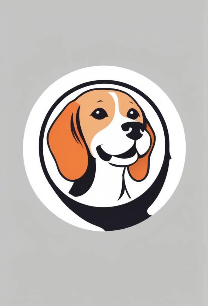 The entire design is contained within the circle-shaped logo. White background Fashionable logo of a circle-shaped dog cafe Cute, the beagle is sticking out his tongue and laughing,

There is a coffee cup on the beagle's head.

This coffee cup is
a playful and cute logo

Beagles and Coffee Cups

A stylish logo for a dog cafe

Inside the circle logo, a cute beagle smiling with its tongue sticking out

a stylish coffee cup

Happy Logo
Cute Logo

chic and modern design

The logo uses only orange, white and black cafe menu coffee is in a paper cup with steam coming out of it