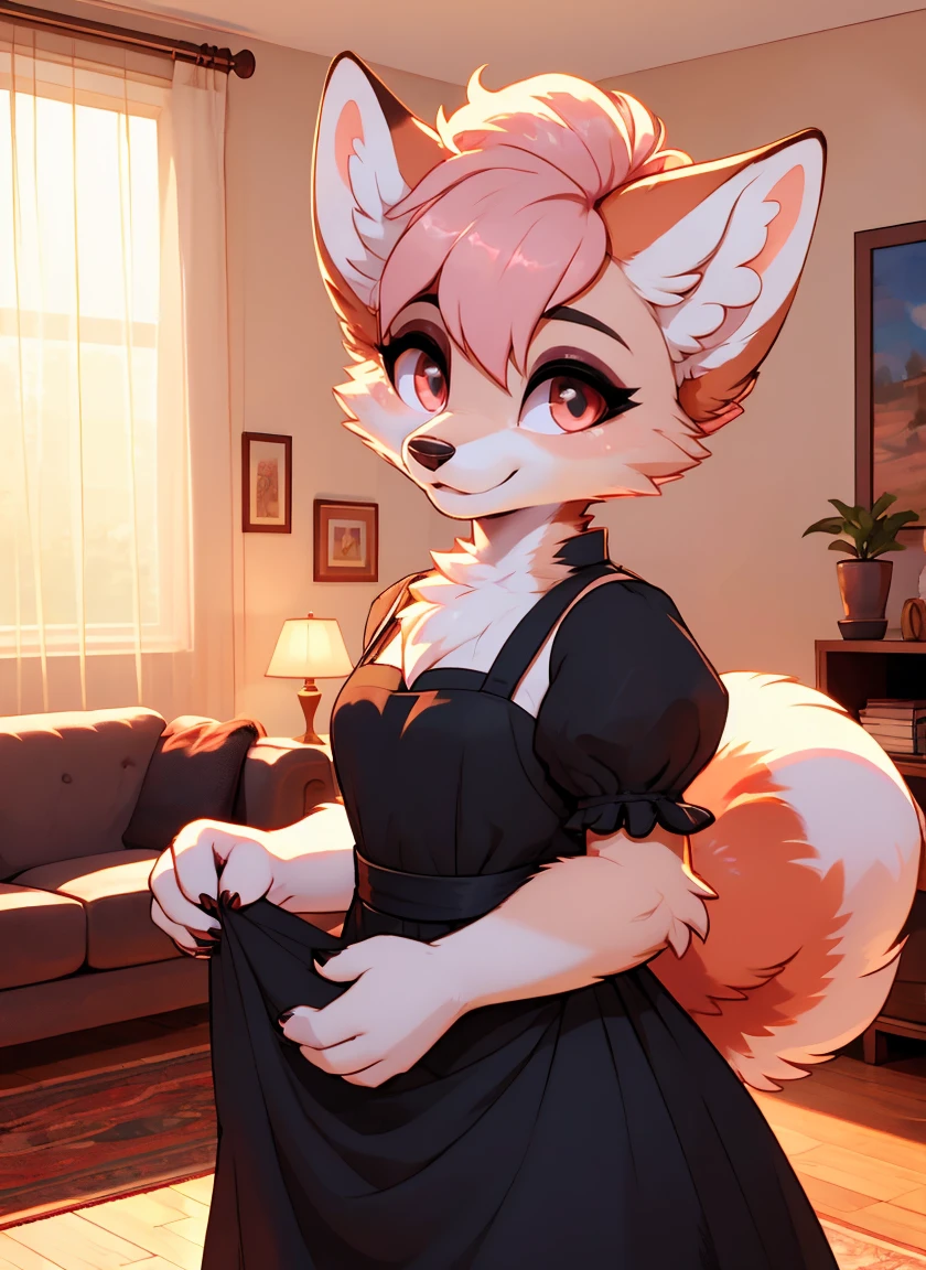 ((by itagaki_paru, by kenket, Ross Tran, ruan jia, zaush, foxovh, by Zackary911, by hyattlen, by teranen, by fumiko, by Pixelsketcher, by Bayard Wu, by Thomas Benjamin Kennington, by Einshelm, by Kilinah, by Coffeesoda, by Hioshiru, by fluff-kevlar, by r-mk, by Dimwitdog)), solo female, feminine body,girly,looking at viewer, masterpiece, best quality, red eyes,braixen, furry, full body shot, solo, sitting, (upper body close-up), (furry),  ((body fur)), (smooth fur),(croptop), (sport skirt), big chest,big breasts, blush, (:3),[explicit content, adult, nsfw],bed,(kneeling over bed),shy,embarrassed,blushing,heart on eyes, heart shaped pupils,looking at viewer, smile,winking,winking to the viewer flying heart,red heart,heart aside head,one eye closed,big blush,narrow shoulders, dantie, feminine body, shy, wide hips, thick thighs, large butt,visible underwear,embarrassed,blushing,upskirt, from below shot,