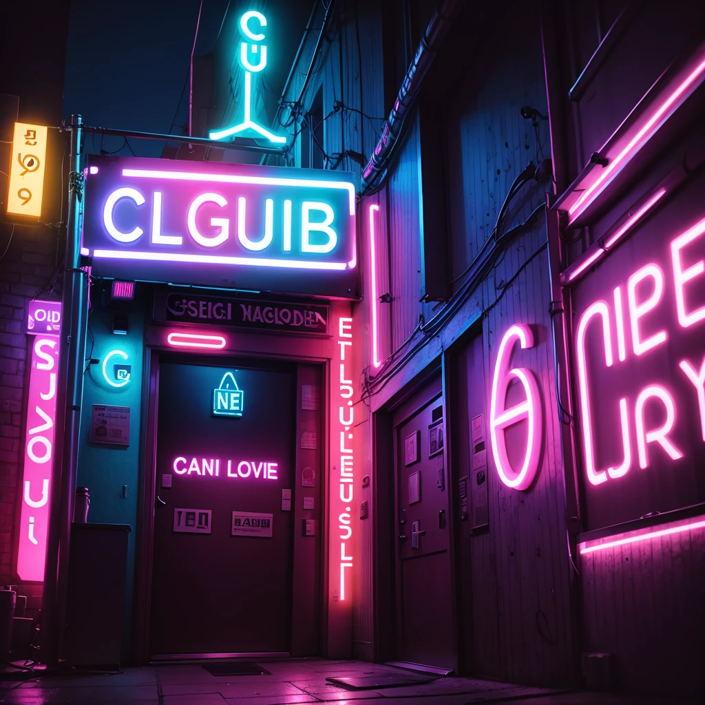 club neon sign
