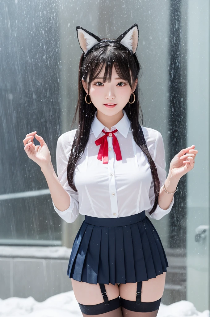 ((smile))、Confused、RAW Photos、(((The ultimate portrait masterpiece)))、((The cutest girl in the world))、1 Girl、、Japanese、Cute face、((Silky Hair))、(A high ponytail tied with a ribbon:1.4)、((Super huge breasts:1.4))、((Eyes that shine like jewels))、Glowing Skin、(young woman;It consists of a transparent white shirt, Thin ribbon, blazer, Breathable check pattern pleated skirt.:1.5)、Winter clothes、(Uniforms made from high quality materials, Breathable fabric:1.4)、Ultra-detailed uniforms、(She shyly pulls up her skirt:1)、(Breathable lace panties visible.:1.3)、((Crotch from the front))、Skirt fluttering in the wind、eyeliner、Beautiful Bangs、Hair between the eyes、((solve、High resolution))、Detailed Background、8 Quad HD、Digital SLR、Soft Light、high solve、Film Grain、Fujifilm XT3、Shallow depth of field、自然なSoft Light、Tight waist,(hour々Under the skirt:30%),(Pumping the nipples:20% Or vaginal line pump:20%),(Get wet from heavy snow:50% Or get wet in heavy rain:50%),makeup,
corset,
necktie,
Ballgag,
skirt,
leather harness,
silk stockings,
diamond earrings,
比基尼,
Good,
handbag,
lingerie,
garter belt,
fur-trimmed jacket,
fashionable,
one-piece swimsuit,
dress statue,
lace,
hair ornament,
jewelry,
black pantyhose,
short jeans,
lace trim,
high heels,
biker suit,
black stockings,
earrings,
necklace,
office lady,
blouse,
underwear,
revealing clothes,
panties,
sundress,
fox ears,
thighhighs,
pantyhose,