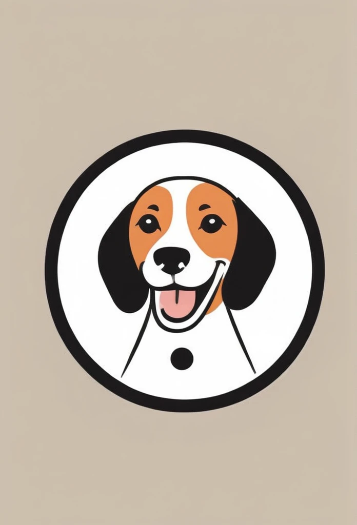 The entire design is stored inside the circle-shaped logo. A beagle smiling happily and sticking out its tongue. White background Fashionable logo of a circle-shaped dog cafe Cute, the beagle is sticking out his tongue and laughing,
There is a coffee cup on the beagle's head.
This coffee cup is
a playful and cute logo
Beagles and Coffee Cups
A stylish logo for a dog cafe
Inside the circle logo, a cute beagle smiling with its tongue sticking out
a stylish coffee cup
Happy Logo
Cute Logo
chic and modern design
The logo uses only orange, white and black cafe menu coffee is in a paper cup with steam coming out of it