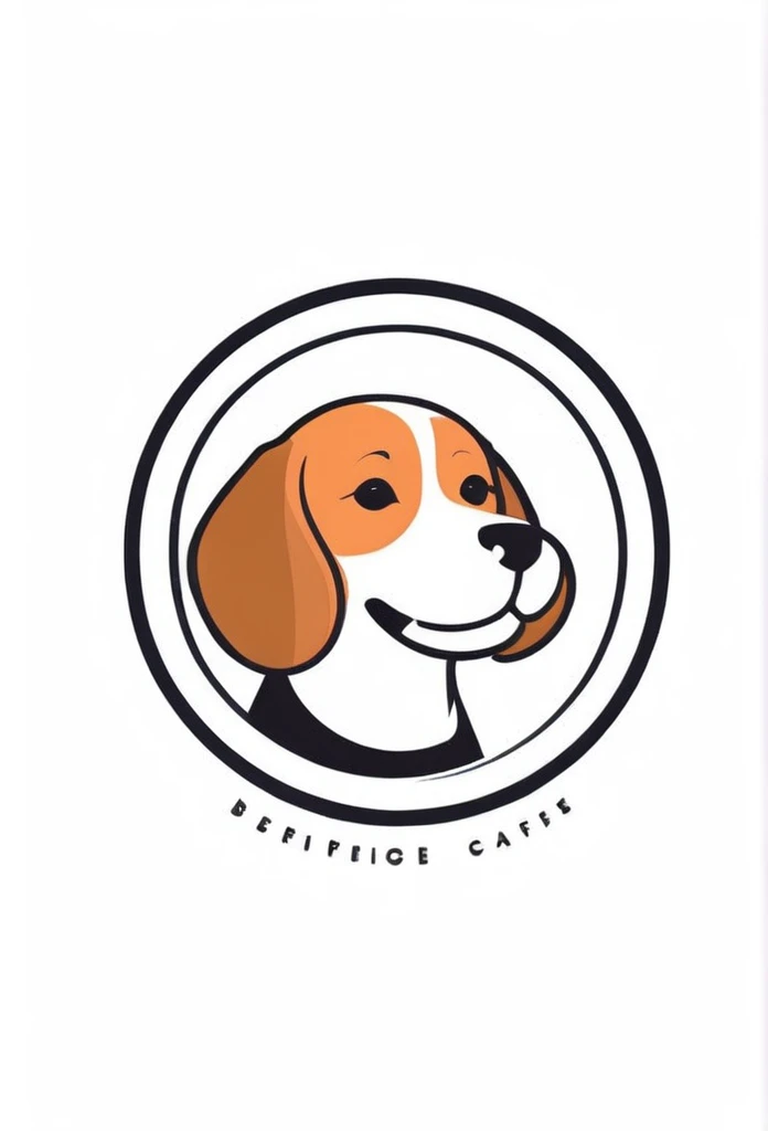 The entire design is stored inside the circle-shaped logo. A beagle smiling happily and sticking out its tongue. White background Fashionable logo of a circle-shaped dog cafe Cute, the beagle is sticking out his tongue and laughing,
There is a coffee cup on the beagle's head.
This coffee cup is
a playful and cute logo
Beagles and Coffee Cups
A stylish logo for a dog cafe
Inside the circle logo, a cute beagle smiling with its tongue sticking out
a stylish coffee cup
Happy Logo
Cute Logo
chic and modern design
The logo uses only orange, white and black cafe menu coffee is in a paper cup with steam coming out of it