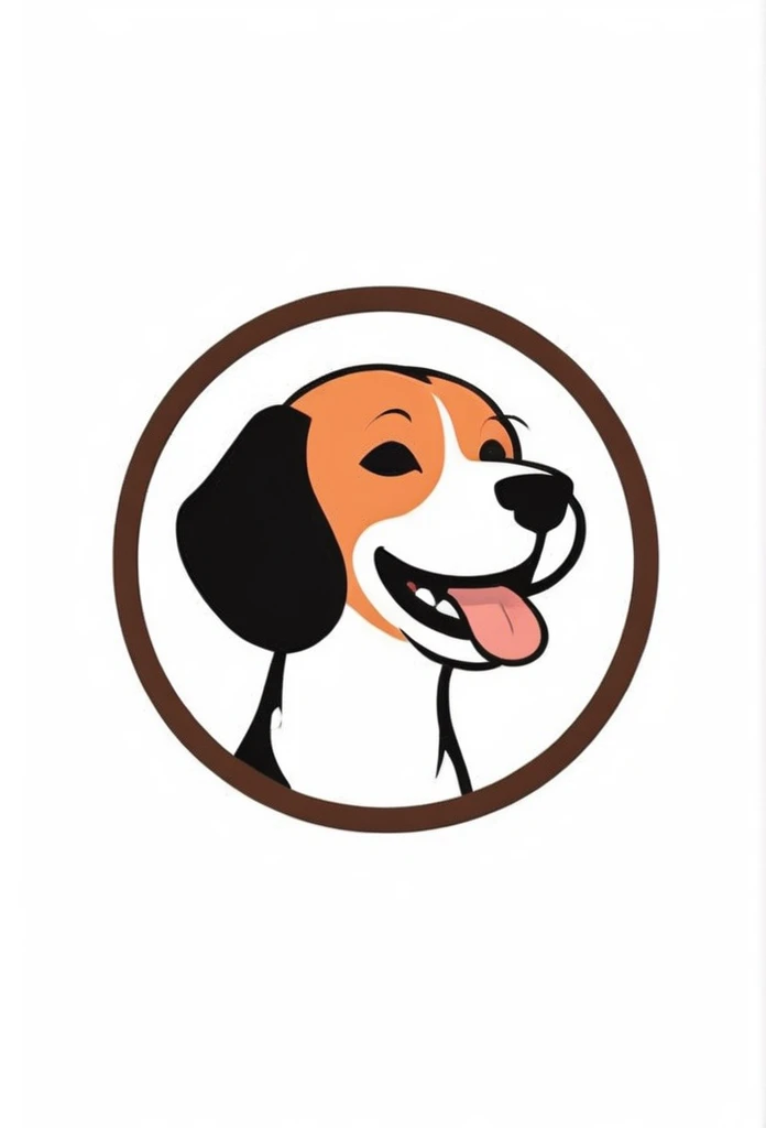 The entire design is stored inside the circle-shaped logo. A beagle smiling happily and sticking out its tongue. White background Fashionable logo of a circle-shaped dog cafe Cute, the beagle is sticking out his tongue and laughing,

There is a coffee cup on the beagle's head.

This coffee cup is
a playful and cute logo

Beagles and Coffee Cups

A stylish logo for a dog cafe

Inside the circle logo, a cute beagle smiling with its tongue sticking out

a stylish coffee cup

Happy Logo
Cute Logo

chic and modern design

The logo uses only orange, white and black cafe menu coffee is in a paper cup with steam coming out of it