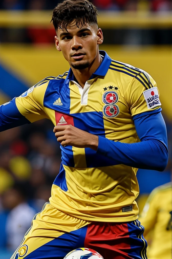 Man supporting Colombia with the name George 
