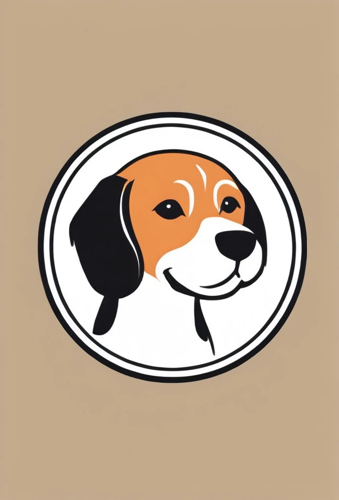 The entire design is stored inside the circle-shaped logo. A beagle smiling happily and sticking out its tongue. White background Fashionable logo of a circle-shaped dog cafe Cute, the beagle is sticking out his tongue and laughing,

There is a coffee cup on the beagle's head.

This coffee cup is
a playful and cute logo

Beagles and Coffee Cups

A stylish logo for a dog cafe

Inside the circle logo, a cute beagle smiling with its tongue sticking out

a stylish coffee cup

Happy Logo
Cute Logo

chic and modern design

The logo uses only orange, white and black cafe menu coffee is in a paper cup with steam coming out of it