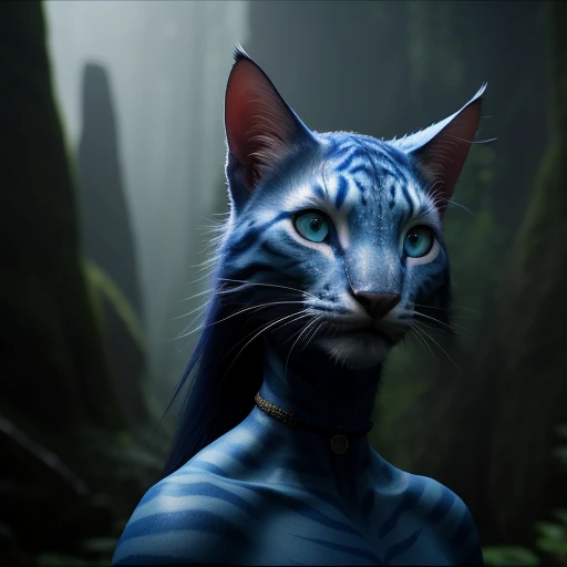 movie avatar with cats, 4k 8k HDR raw, cinematic lighting, portrait