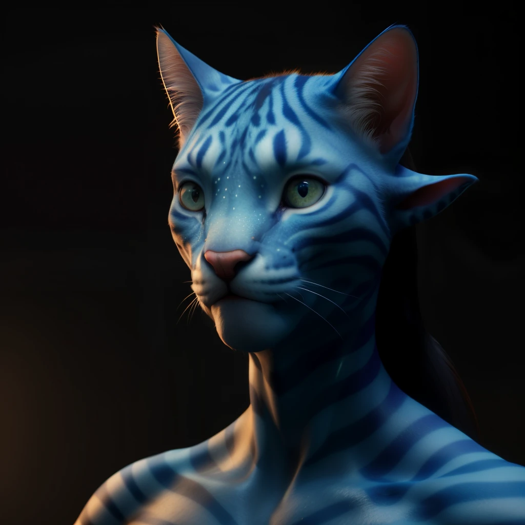 movie avatar with cats, 4k 8k HDR raw, cinematic lighting, portrait