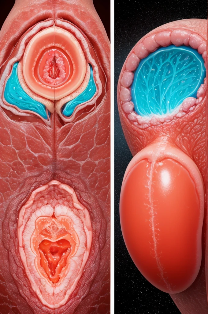 Scientific illustration of the formation of ectopia cordis during fetal development, highlighting the anomaly."