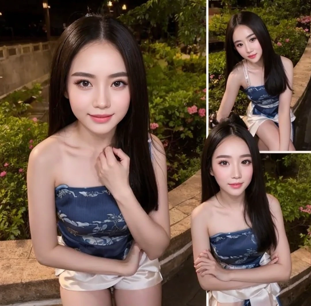 a beauty girl ,wear gorgeous hanfu, Chinese style buildings, landscape