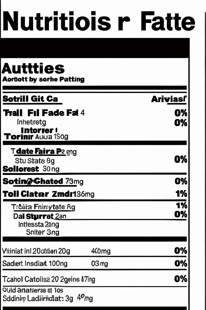 Create a apple nutrition facts image