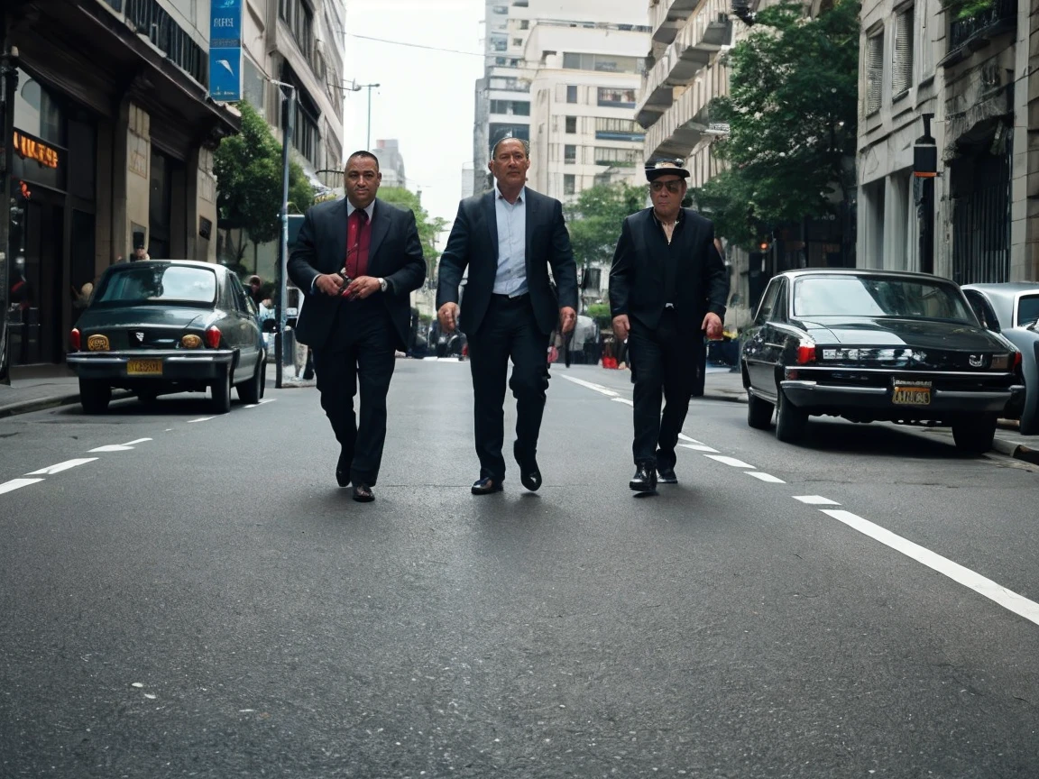 Wide Shot, Realistic netflix movie style of gangster mafia
