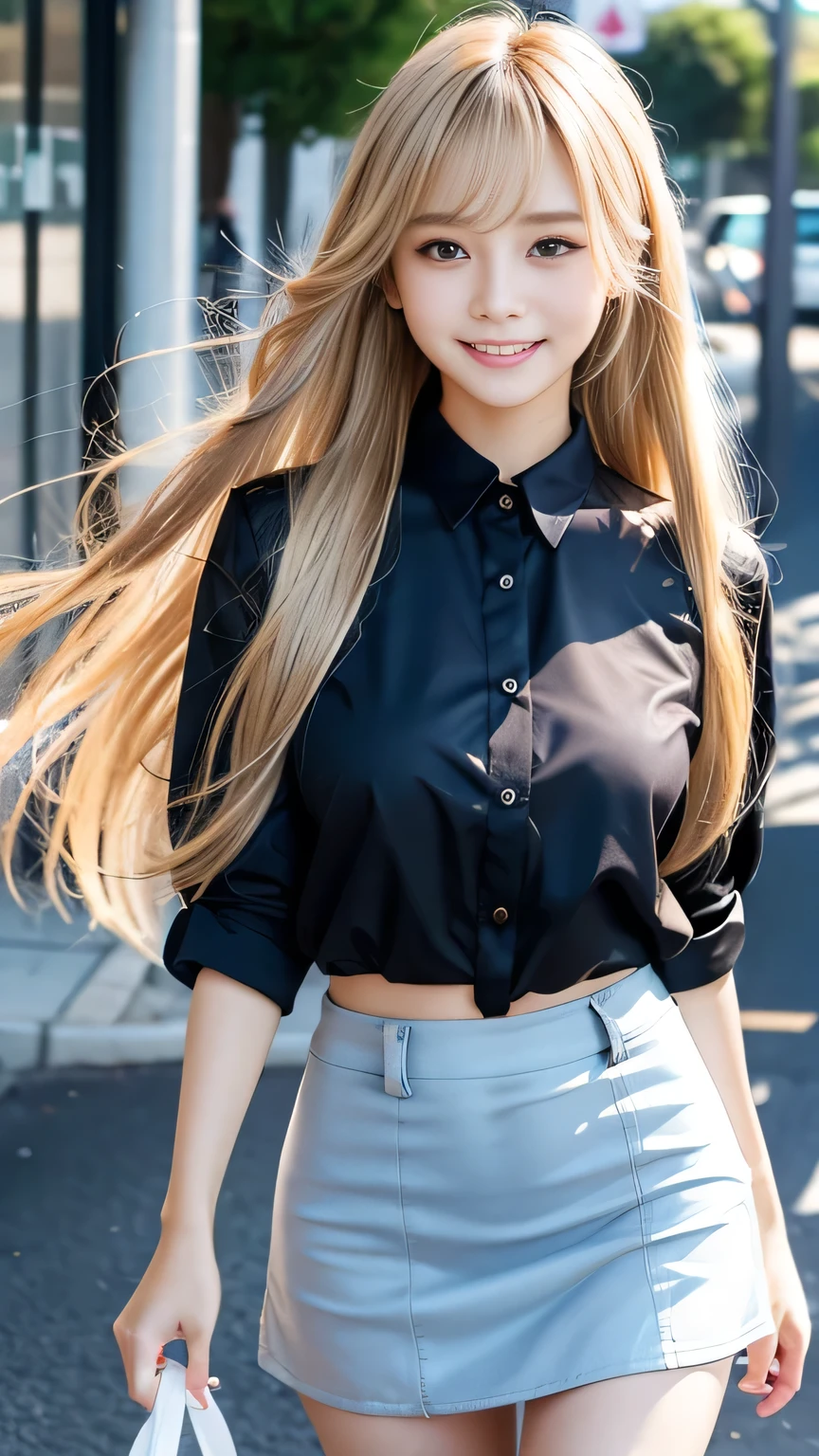 Sexy big ，15 year old beautiful girl looks sexy and cute＆Cute beautiful sexy face、A strong wind blows my hair in front of my face，Beautiful super long metallic blonde dreadlocks、Her long hair hides her beautiful, cute and sexy eyes.。、Belly button shirt、Very short ruffled miniskirt、Turn around and look at me with a smile、Cute eyes hidden by long bangs、yawn、Double teeth、Reduces the appearance of nasolabial folds、Fluttering mini skirt、Feminine clothing
