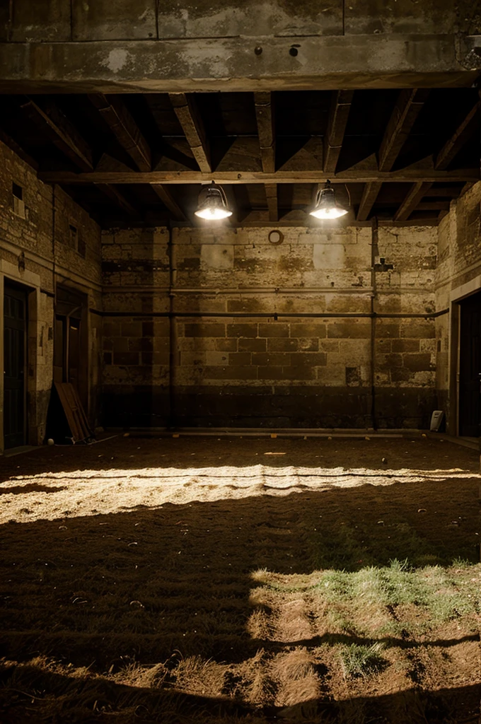 court with spotlights ((realist)) ((landscape))