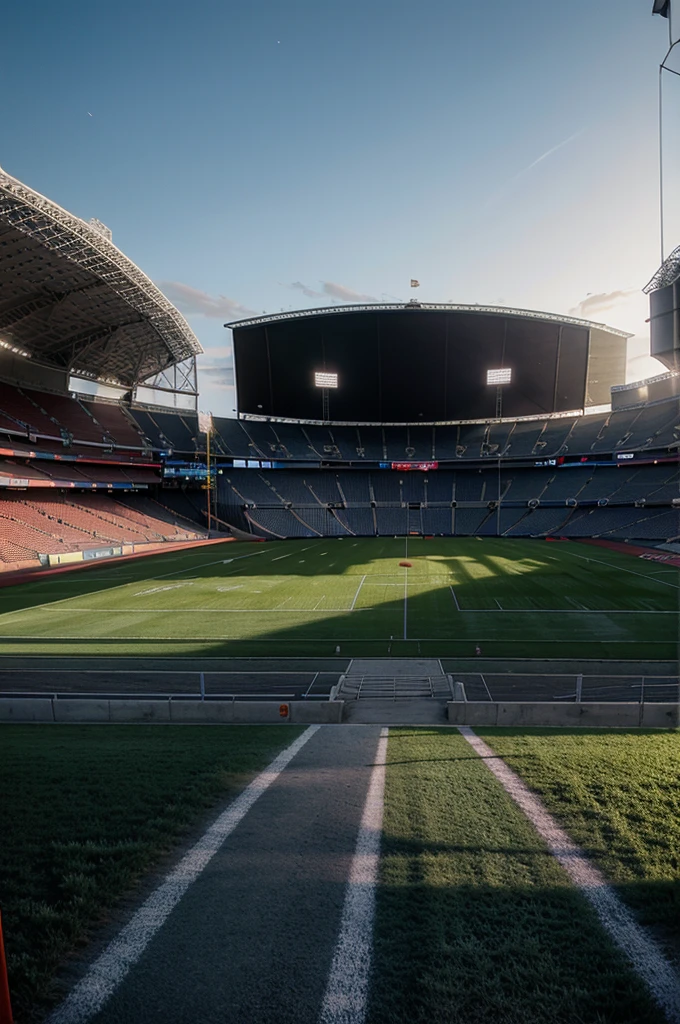 stadium with spotlights ((realist)) ((landscape))