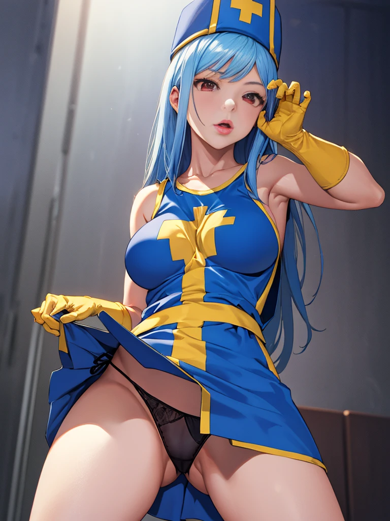 masterpiece,Highest quality, Unreal Engine, Super Resolution, Very detailed,
1 Girl, Waist, thin, (Muscular:0.8)
Round Breasts, Big Breasts, Bold, Part your lips, Observe the audience,
, sexy pose
Waist shot,Tentacles entangled in chest,,
Simple background anime style, Key Visual,
Light blue hair, Red eyes, Long-haired monk \(dq3\)
,,Tabard Elbow Gloves、(Black string panties:1.2)、、Angle from below