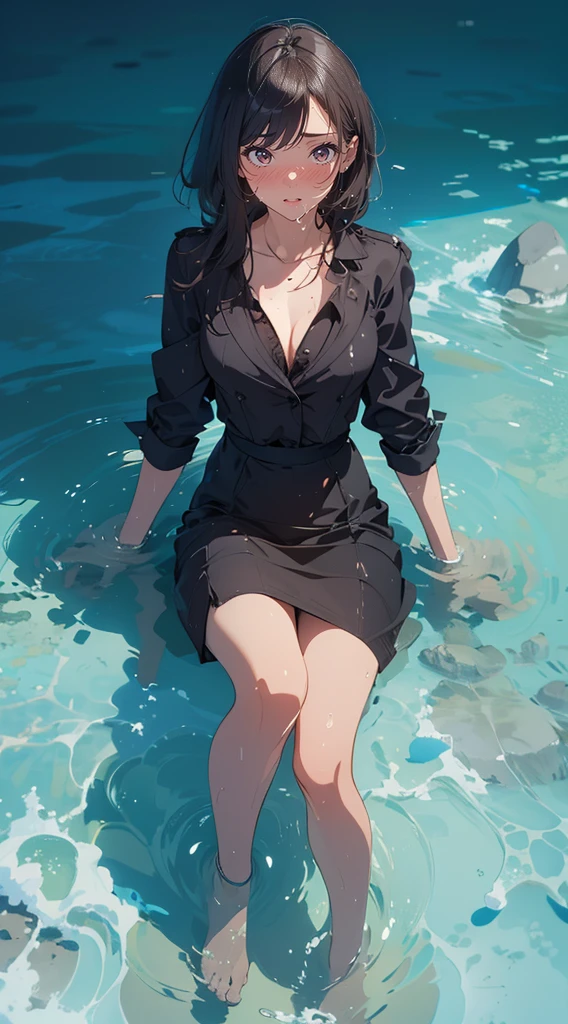 (masterpiece), (best quality), (ultra-detailed), (best illustration), (best shadow), (absurdres), Female, 25 years old, looking at viewer, steam, shy, nose blush, nsfw, medium breasts, nude, o-face, climax, sweat, cum, cum on body,