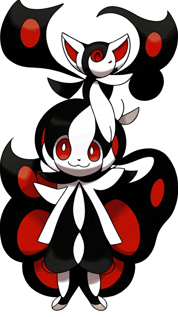 White hair,bit girl,dual horsetail,black-skinned,One eye is covered by bangs,cat ear,the maid outfit,Devilish charm,Sinister smile,Black whites of the eyeagic Array,Black and red background,slope,Cthulhu,Dark