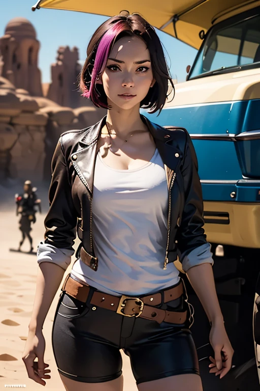 （Highest quality), (High detail), (Vibrant colors), (One girl),desert, desertを旅する可愛い女の子, High resolution, 4K, Head to waist,Steampunk attire,