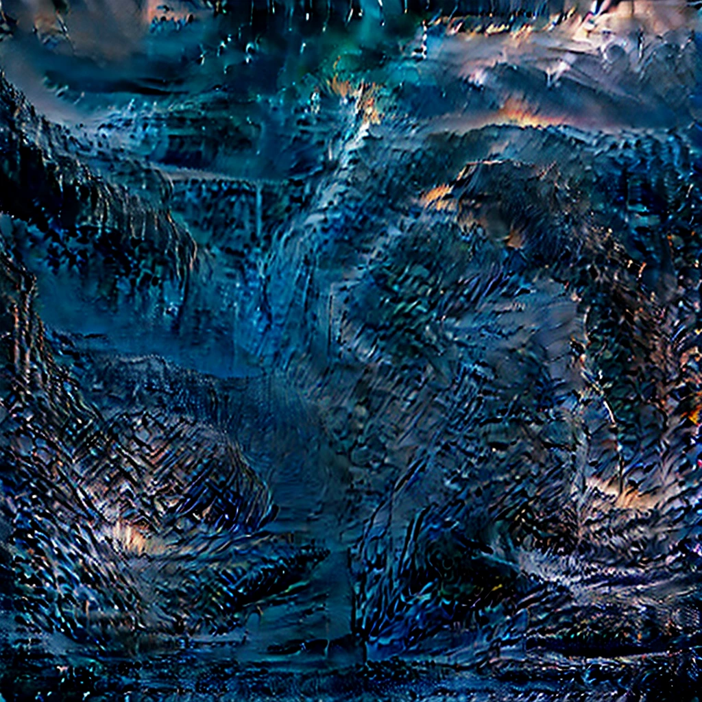 3 black teenagers with guns seen from the shore, adventure mountain landscape, Cartoon, snow on the top of the mountain, darkness, starry sky, orange sky woman with black hair naked dressed as military