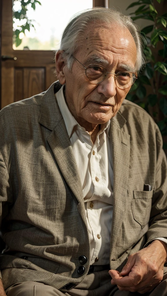 A wise old man who tells stories in anime form