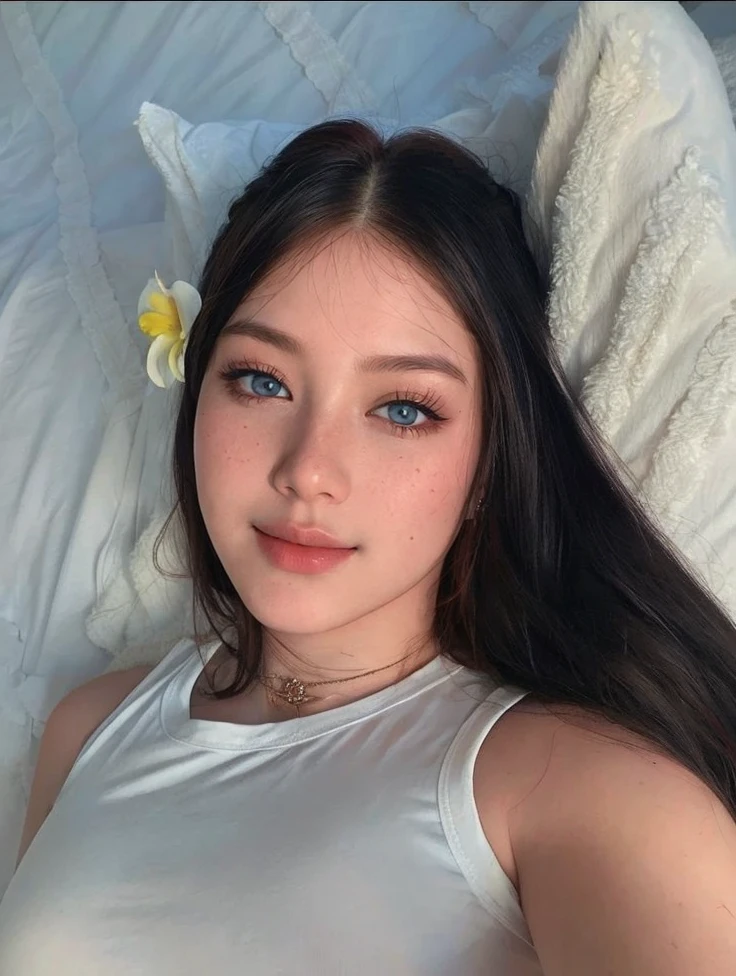 Jennie BlackPink with red hair and blue eyes posing for a photo, flowing russet hair, fada ellie bamber, long glowing red hair, long russet hair, red wavy hair, red hair and attractive features, jennie blackpink, she has long curly hair, russet hair, long loose red hair, russet hair with freckles, long flowing red hair, red-haired girl