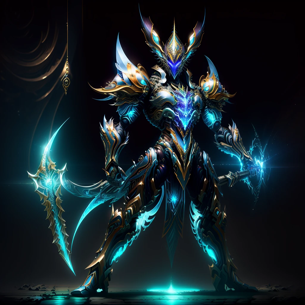 Best Quality，Warrior，The Power of Light，arms，Large sword，8K，ＳＦ，perfection，Embrace the Darkness，ダークファンタジーWarrior，Colorful，masterpiece，