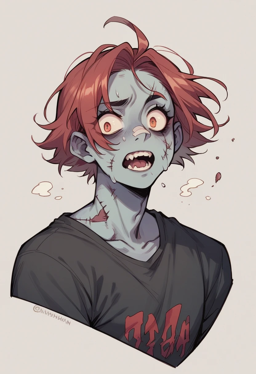 Girl gets chased by zombie