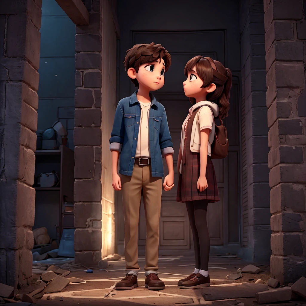 A boy and girl are breakup each other and in the way of darkness sotry and image look like they thinking about each other also after the break-up