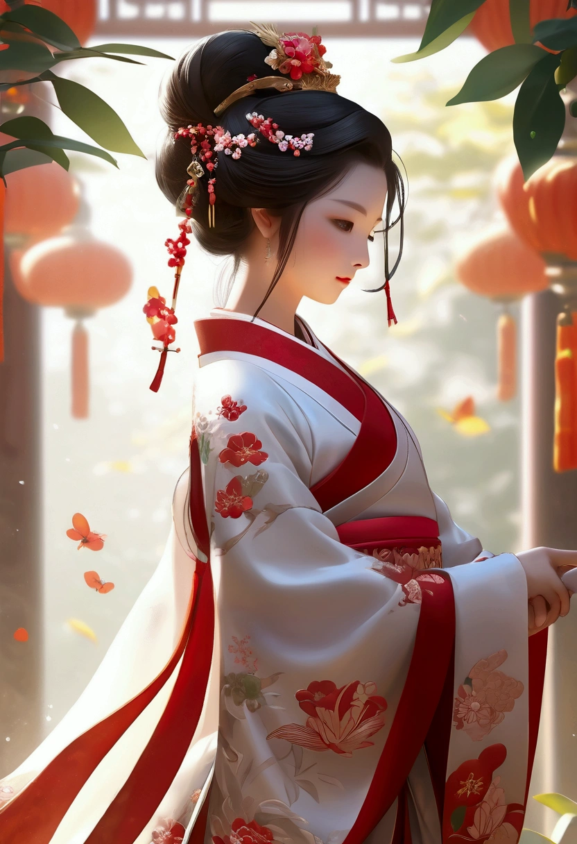 Original,(illustratio:1.1),(best qualtiy),(tmasterpiece:1.1),(the Extremely Detailed CG Unity 8K Wallpapers),(a color:1.2),1 God of osmanthus,goddes,,ancient costume,Hanfu,best qualtiy,Extremely detailed jewelry,Plum petals,scenecy,rios|Wagas,