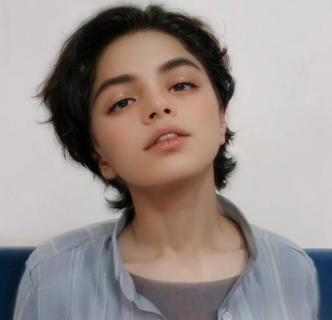 ((Best quality)), ((masterpiece)), (detailed), ((perfect face)), ((halfbody)) handsome face, male, teen boy,  perfect proportions , a character from anime ashita no nadja, casual outfit, detailed school interior scenery background 