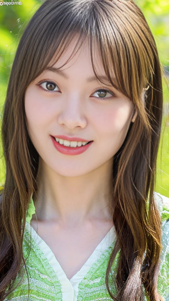 ((Highest quality, 8K, masterpiece：1.3)), 
Sharp focus：1.2, Bright colors, Professional level, ((Bokeh effect)), Written boundary depth, 
20-year-old female, (A half-Japanese, half-British woman), 1 person, 
A beautiful face with intelligence, Beautiful woman highlighting her supple body :1.3, 
((whole body from thighs, Model Body Type：1.2)), 頭w:1.4, Beautiful woman with perfect style：1.4, 
Realistic skin texture, Fair skin, Shiny skin, 
The beauty of slim abs :1.2, Narrow waist :1.2, Beautiful clavicle, Long, slender legs, 
Highly detailed face, Highly detailed eyes, Slim face contour, Beautiful small face, Long, narrow eyes, Attractive brown eyes, 
double eyelid, Beautiful thin eyebrows, fine long eyelashes, 
Plump and glossy pink lips, My cheeks are red., Beautiful Teeth, 
Beautiful actress&#39; Perfect Makeup, Silver Necklace, Gold earrings, 
Light brown, delicate and soft hair, (Feminine medium short, ponytail :1.2), 
Layered Cut, (Blunt bangs:1.2), 
(Cinema Lighting), Dynamic Lighting, 
Natural smile, Mouth half open, View your viewers, 

Very elaborate nightgown, ultra definition panties, 
She is wearing a light green see-through nightgown, 
The nightgown has an elegant lace edging., 
Beautifully swollen breasts, My are sheer, 
You can see the shape of your nipples, 
