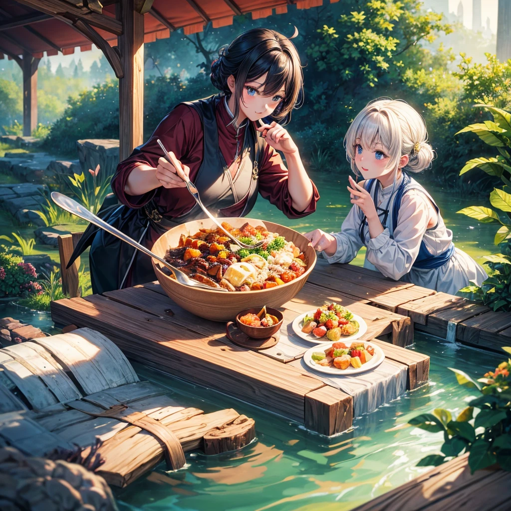 Best Quality,8K,Otherworldly food,Gourmet,looks delicious,全くnew食べ物,upscale,Anime Art,Nature,gorgeous,rich,masterpiece,new,