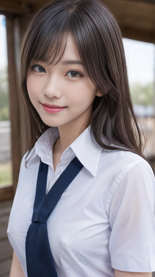 8K,Highest quality, Tabletop, Very detailed, 超High resolution, Realistic, RAW Photos, Absurd, Absolute Resolution, 1 Girl, Upper Body Shot, Looking at the audience,Young and beautiful Japan woman, Very cute face, Gorgeous appearance, Big Breasts,Long Bob Hair,smile,(school uniform:1.3),Beautiful Eyes,(that&#39;the wind is strong:1.3), 混雑した道をsmileで歩く,Glossy Lips, Double eyelids on both eyes, Natural Makeup, Long eyelashes, 艶やかで滑らかなライトブラウンのLong Bob Hair, Asymmetrical bangs, Shiny skin, Center image, High resolution, High detail, Detailed hairstyle, Detailed face, Great cinema lighting, Octane Rendering, Vibrant, 超Realistic, Perfect limbs, Perfect Anatomy, Spread your hair、Slender beauty:1.4、((Huge breasts:1.6、Side bust、Beautiful erect nipples))、Exposing breasts、Slim Abs、Tight waist、(smile:1.2) 、(Pleated mini skirt、Lift up your skirt)、thin and long beautiful legs、Legs wide open、(See-through black stockings:1.2)、(No pants、Beautiful pussy exposed、Take off:1.2、pussy creampie、pubic hair:1.4)、(From below:1.5)、Backlight、Night view:1.4、